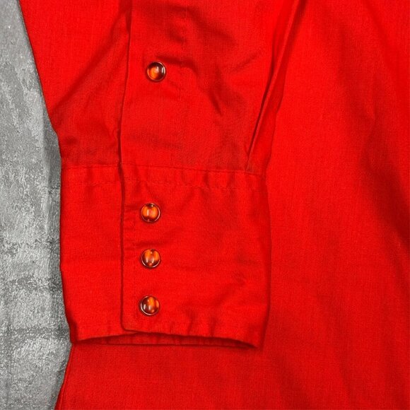 Vintage Panhandle Slim Pearl Snap Western Shirt Made in USA Red 16 Large - Picture 3 of 8